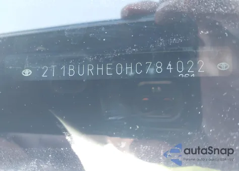 2017 Toyota Corolla L z USA, uszkodzony, nr VIN 2T1BURHE0HC784022